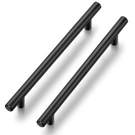 Ravinte 15 Pack Kitchen Cupboard Handles Black Cupboard Handles 160mm Hole Center T Bar Kitchen Handles Pulls for Cabinets and Drawers