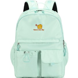 Lanola Kawaii Bookbag School Bookbag Student Daypack Large Capacity Cute Backpack for Teen Girls - Green