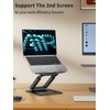tounee Laptop Stand for Desk Adjustable Height, Telescopic Computer Stand