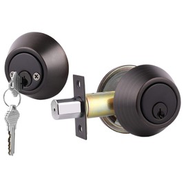 Gobrico 5 Keyed Alike Entrance Double Cylinder Deadbolts with Same Key, Keyed Deadbolt Lock, Oil Rubbed Bronze Finished