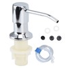 Sink Soap Dispenser Kit with Silicone Tube Stainless Steel Electroplating