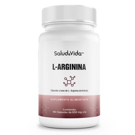 L-Arginina - Aminoácido 621 mg por porción (1 al Día) | 90 Cápsulas | S&V | Sin Gluten y Sin OMG