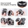 K&F Concept M13105 FD-NEX High Precision Lens Adapter Canon FD
