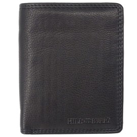 Fregery ® Women's Leather Wallet RFID Protection Coin Compartment Purse Purse Purse (Hill Burry Portrait Format, Length Approx. 9.8 cm, Height Approx. 12.7 cm, Width 2.8 cm, Black), black, Classic