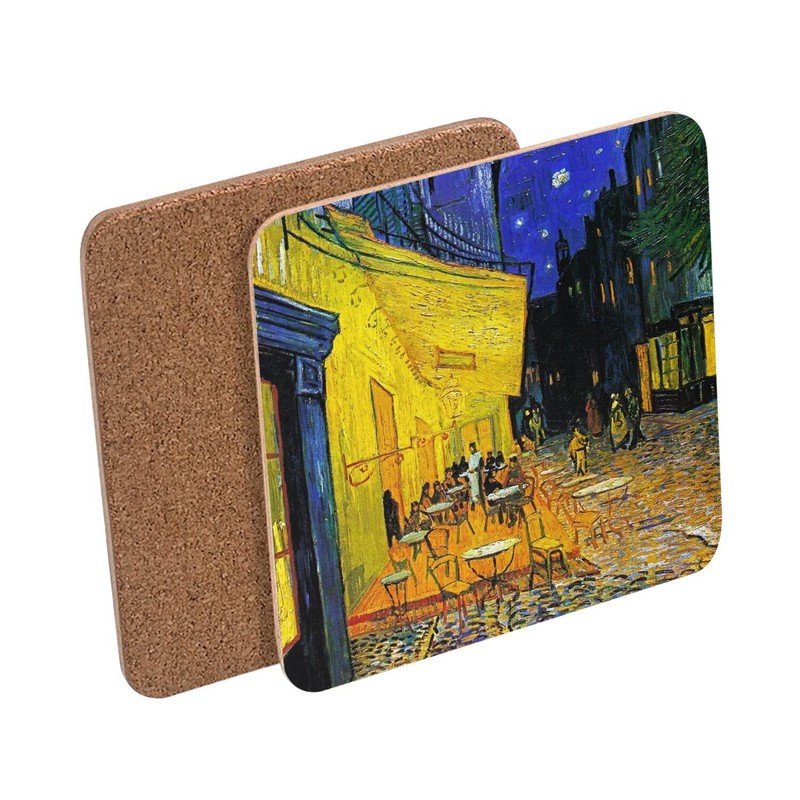 Cork Coasters - Van Gogh Terrasse du Café Le Soir