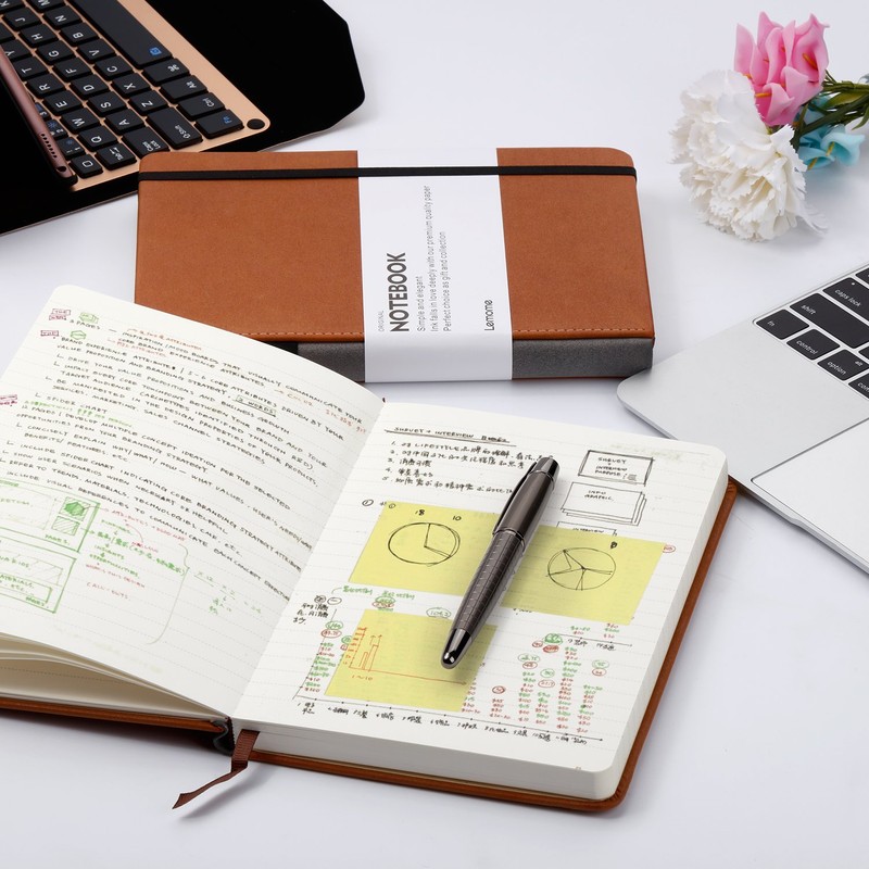 Lemome Blank Notebook Sketchbook with Premium Thick Paper - Dividers