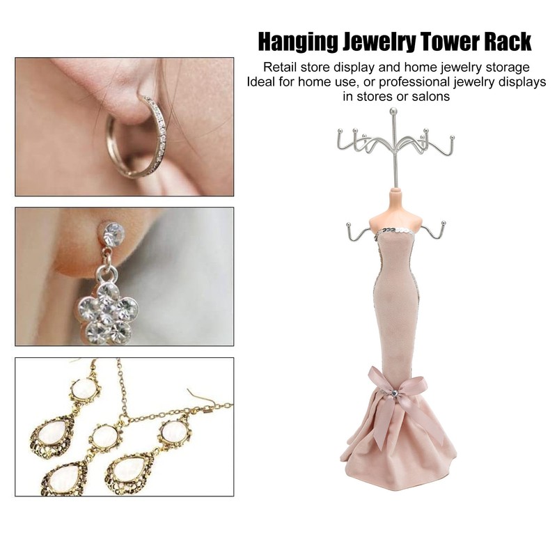 Mannequin Ring Hanging Tower Long Bodycon Dress Strapless Mannequin Earring