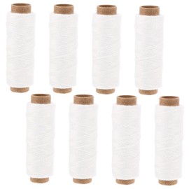 Operitacx 8Rolls Cotton Rope Binding Twine of Weaving String for Present Packing Cooking Home Decor and Crafts Natural Twisted Cotton Rope for Various Uses