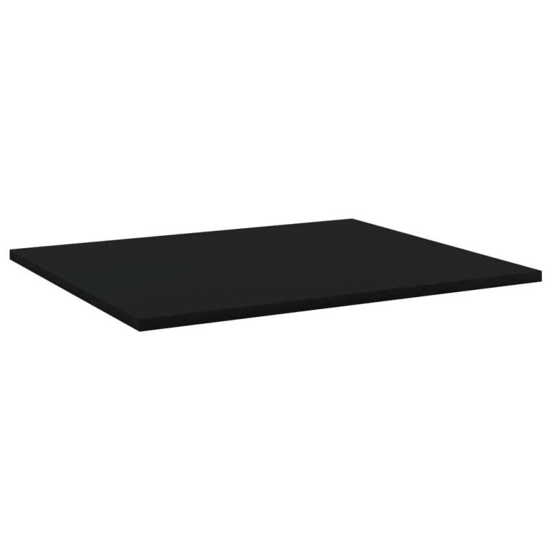 8-Piece Set Black Bookshelf Boards 23.6"x19.7"x0.6" Engineered Wood Storage Shelves