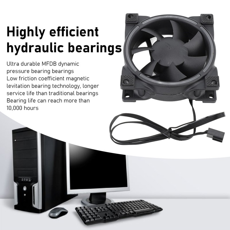 80mm PWM Case Fan Efficient Silent MFDB Dynamic Pressure Bearing