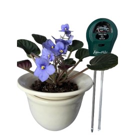 KITCHEN FLIGHT African Violet Pot 2 Piece, Self Watering Ceramic, 6 inch with Ph Soil Tester 3 in 1 (White)