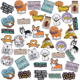 CraftyDream 40 Pcs Dog Enamel Pins for Backpacks Funny Pet Dog Lapel Pins Lovely Cute Brooch for Women Men Lovers Clothes Bags Accessories Gifts