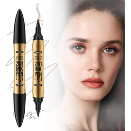 SHUOHONG Eyebrow Pencil, Magic 3D Waterproof with 4 Fork Tips, Eyebrow Pencil, Hair Drawing, Eyebrow Pencil Waterproof, Microblading Eyebrow Pencil, Eyebrow Pencil (Light Brown)