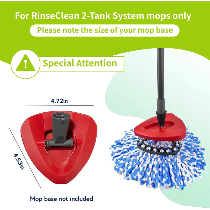 4 Pack EasyWring RinseClean Spin Mop Microfiber Refill Compatible for