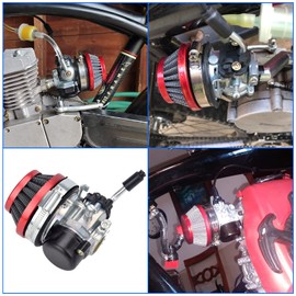 YOXUFA 2 Stroke Carburetor for 49cc 50cc 66cc 80cc 100cc Motorized Moto Bike Bicycle Gas Motor Scooter Moped Parts