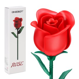 lanliebao Realistic Single Red Rose Building Block Toy - Perfect for Gifting and Expressing Love with its High Simulation Detail