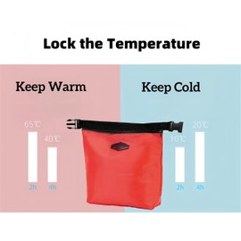 QUZGVEXA Lunch Bag for Women & Men Fresh Keep Lunch Box, Small Leakproof Cooler Bag Food Lunch Containers Reusable Lunch Tote Bags for Work, Office, Picnic, Travel (Red)