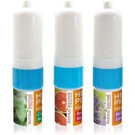 Natural Solution Natural Solution Himalayan Pink Salt Nasal Inhaler Aromatherapy with Natural Essential Oils, Cleans The Respiratory System, Relief Breathing Congestion, -3 Pack