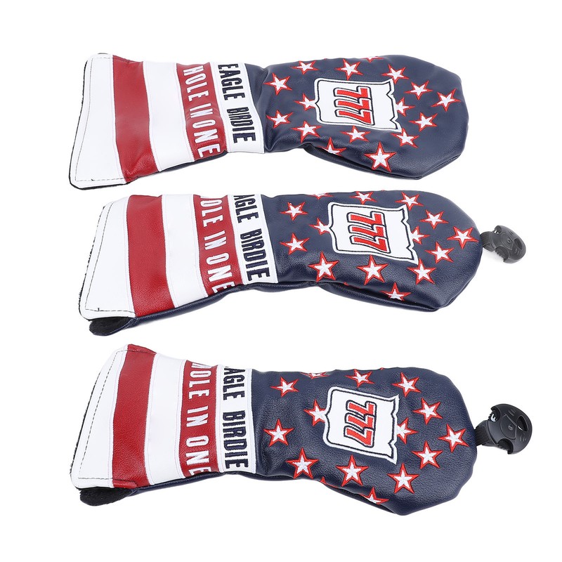 Golf Club Head Cover Set Waterproof PU Leather Golf Club