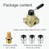 VIILOCK Rotary Lever Hand Valve HV-04, 3 Position 4 Way
