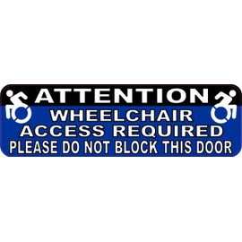 StickerTalk Wheelchair Access Required Magnet, 10 inches by 3 inches
