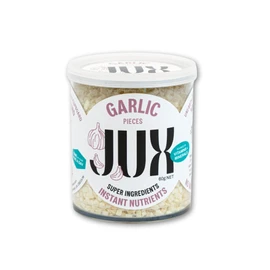 JUX Freeze-Dried Garlic 2-Pack Bundle | 100% Natural & Nutrient-Rich | Rehydrates Instantly for Cooking, Sauces & Garnishing | Long Shelf Life | Equals 600g of Fresh Garlic | No Additives, Vegan