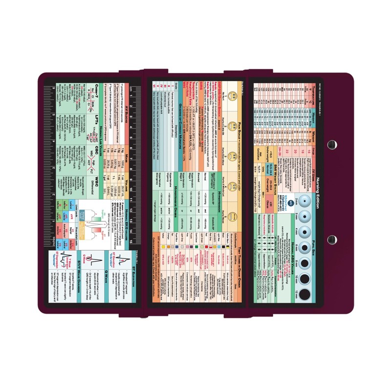 Whitecoat Clipboard® Trifold - Nursing Edition (Wine, Trifold)