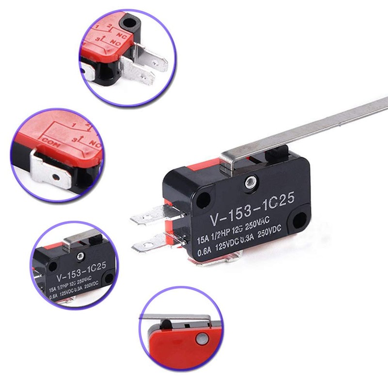 Gebildet 10 pieces Miniature Micro Limit Switch Momentary SPDT Snap