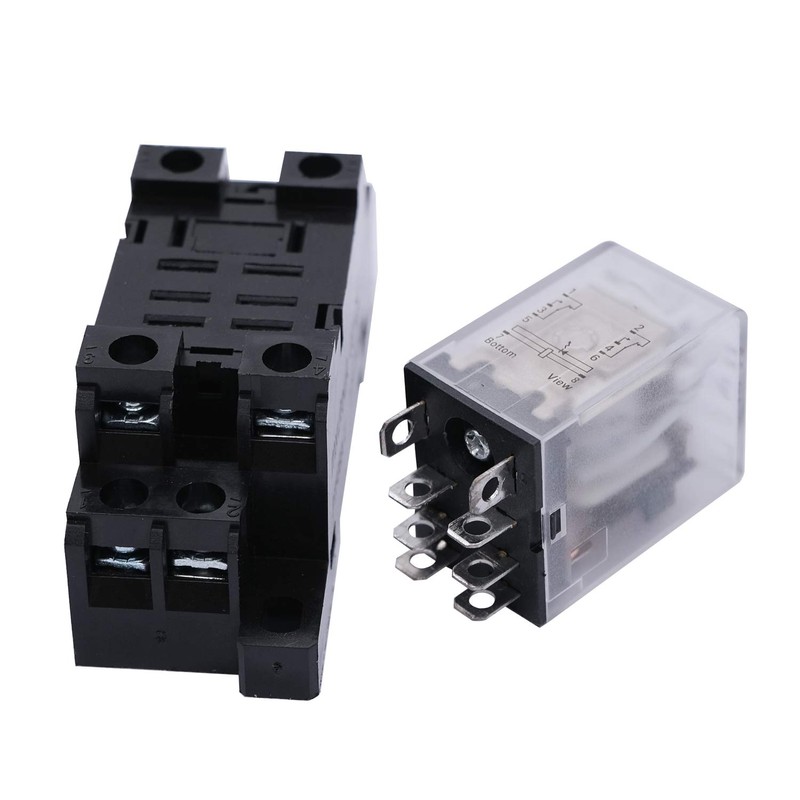 mxuteuk 2pcs JQX-13FL DC 12V Coil 8 Pin 10A DPDT