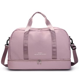 Weekender Bag with Shoe Compartment,Sports Gym Bag for Women Large Capacity Travel Duffel Bag for Women Girls Travel, Gym, Yoga, School Purple, 5-ST-1