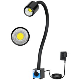 Magnetic Machine Work Light, IP65 Water Proof Flexible Gooseneck Lamp 1000 Lumens 110V for Lathe Milling Drill Press Industrial Lighting