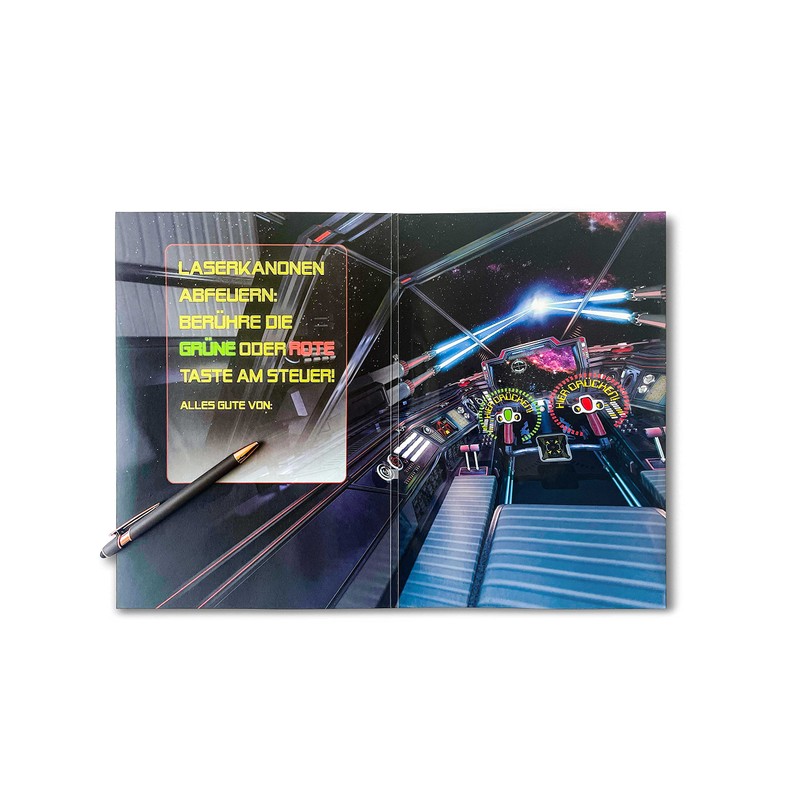 bentino Birthday Card XL with Music, Light and Touch Function,
