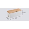 Cable Box with Bamboo Lid, Cable Management Organiser, Storage Box