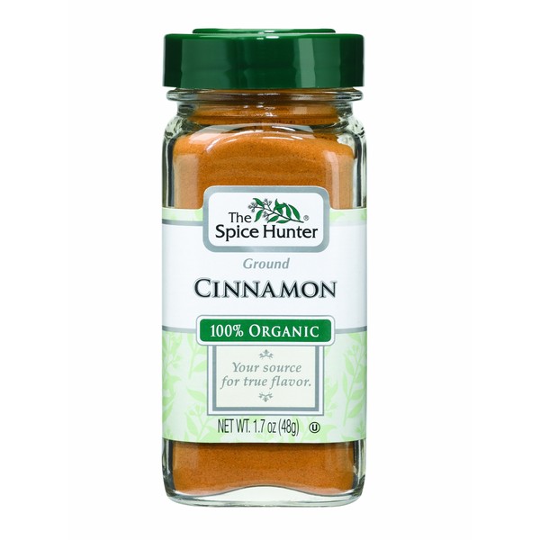 The Spice Hunter Cinnamon, Ground, Organic, 1.7-Ounce Jars (Pack of 6)
