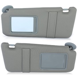 Kojem LH RH Sun Visor W/Mirror Compatible with 2007-2011 Toyota Camry (Models W/O Sunroof) Replacement for 74320-06780-B0 74320-33B81-B0 74310-06750-B0 Gray Driver & Passenger Side