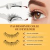 Faux Cils Magnetique,Cils Magnetique Naturel Réutilisables avec Applicateur, Aucune Colle