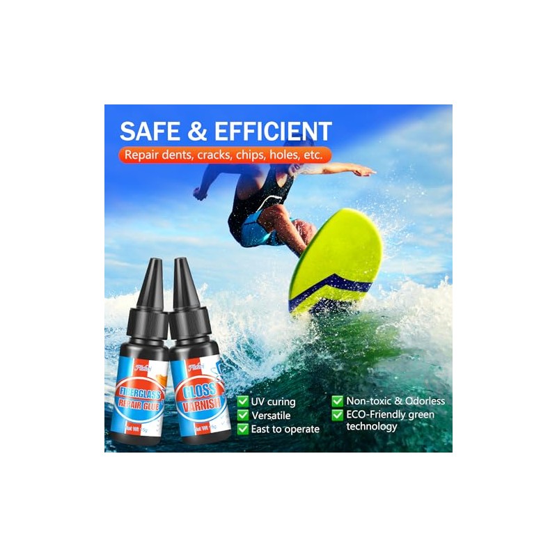 Surfboard Fiberglass Repair Kit - Easy DIY Waterproof Solution