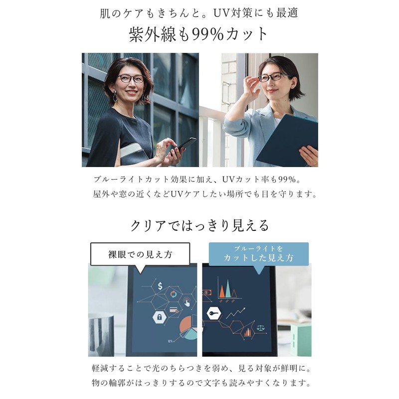 [eyeforyou] 老眼鏡 おしゃれ メンズ ブルーライトカット モカ+1.00 BA-R2005-C1-D100