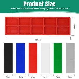42 Pcs Flat Plastic Glazing Packers,Plastic Packers and Shims
