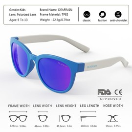 DEAFRAIN Boys Sunglasses for Kids Polarized Girls Child Youth Teen Junior Glasses For Baseball Cycling Running