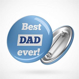 Hellweg Druckerei Button Badge Best Dad Ever Father Dad Family Love Badge Gift Idea Badge Pin