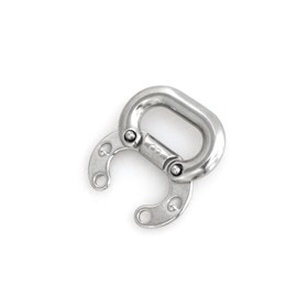 heyous 2PCS Stainless Steel Chain Link M8 Silver Chain Link Quick Connect Ring Riveted Chain Link Heavy Duty C Link Split Marine Anchor Chain Link for Connecting Ropes Cable Connection Link