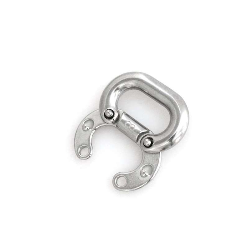 heyous 2PCS Stainless Steel Chain Link M8 Silver Chain Link