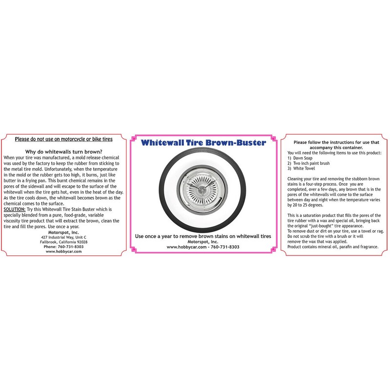 Motorspot Kustoms Truespoke White wall Tire Brown Stain Remover and