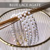 Morchic Blue Lace Agate Natural Gemstone Adjustable Bracelet for Women,