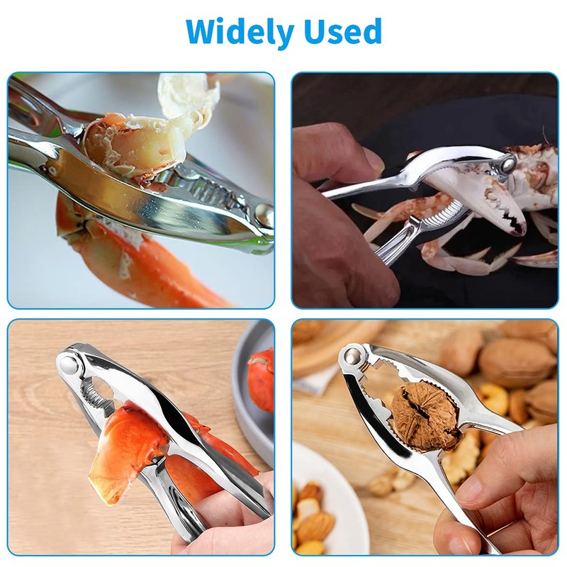 12 Pcs Crab Crackers and Tools, Lobster Nut Crackers for