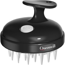 Electric Handheld Hair Massager, Queenwill Cordless Hair Scalp Massager Portable Head Scratching Massager with 2 Modes Vibration Comb for Hair Growth, Deep Cleansing and Stress Relaxation
