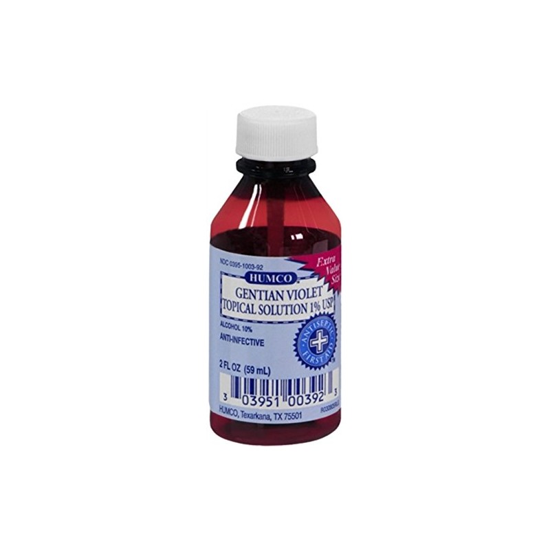 Humco Gentian Violet Topical Solution 1% USP 2 oz (Pack