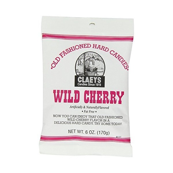 Claey's Wild Cherry Drops, 6-Ounce Packages (Pack of 3) by Claey's Candies
