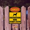 Central Asian Ovcharka Sign Danger Security System Door Sign Dog
